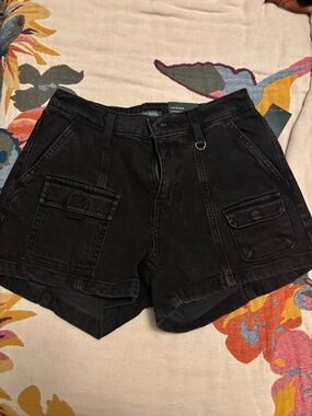wild fable Black Utility Cargo Shorts with Front Pockets